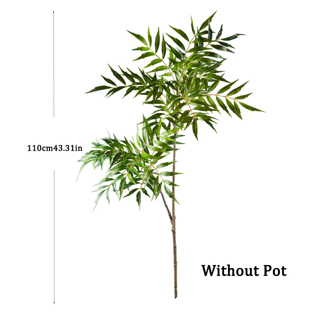 78-140Cm Large Artificial Tree Real Touch Palm Tree Plastic Nandina Leaves Faux Tall Bamboo Plants for Home Garden Office Decor