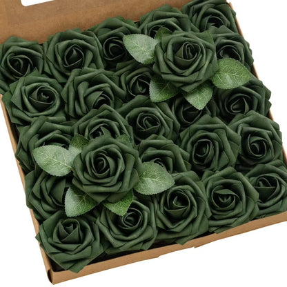 Rose Artificial Flowers 15/25/100Pcs Foam Fake Roses Wedding Bouquets Centerpieces Mothers Day Valentines Gifts Party Decoration