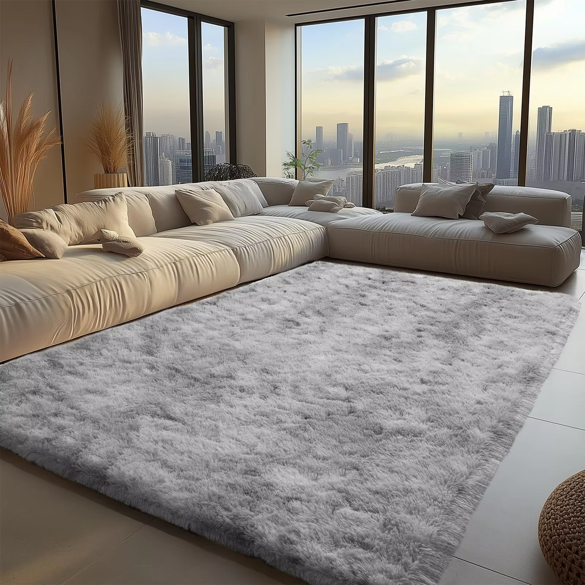 Minimalist Style Living Room Carpet, Fluffy and Slip-Resistant Children'S Room Mat, Bathroom Carpet, Home Decoration