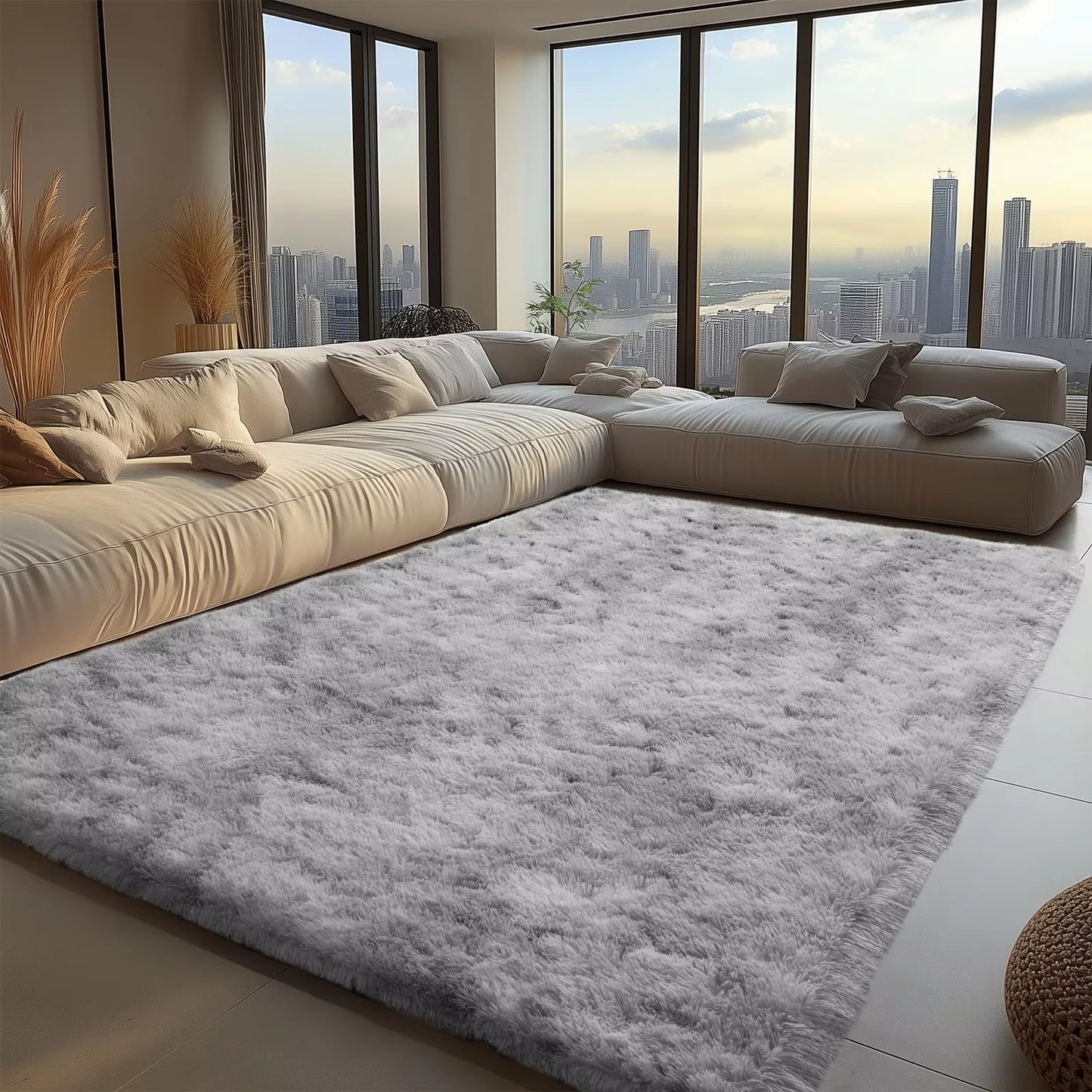 Minimalist Style Living Room Carpet, Fluffy and Slip-Resistant Children'S Room Mat, Bathroom Carpet, Home Decoration