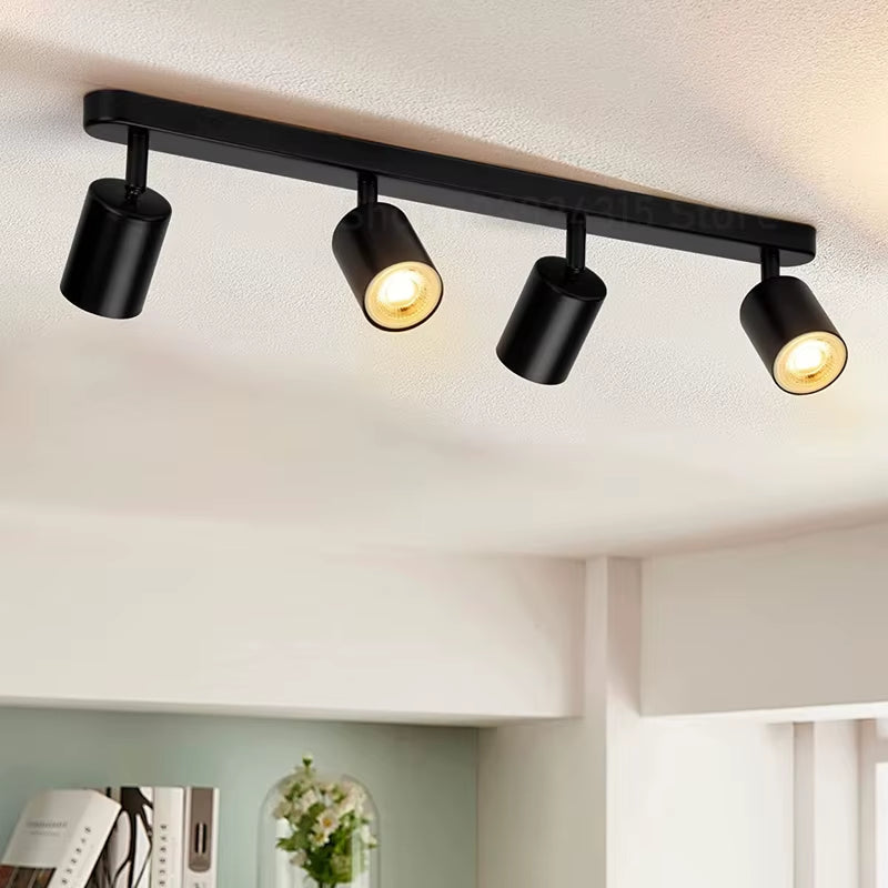 Dimmable Led GU10 Spotlight Clothing Store Background Wall Spotlight 7W 12W Trail Light Surface Mounted Ceiling Spotlight AC 220