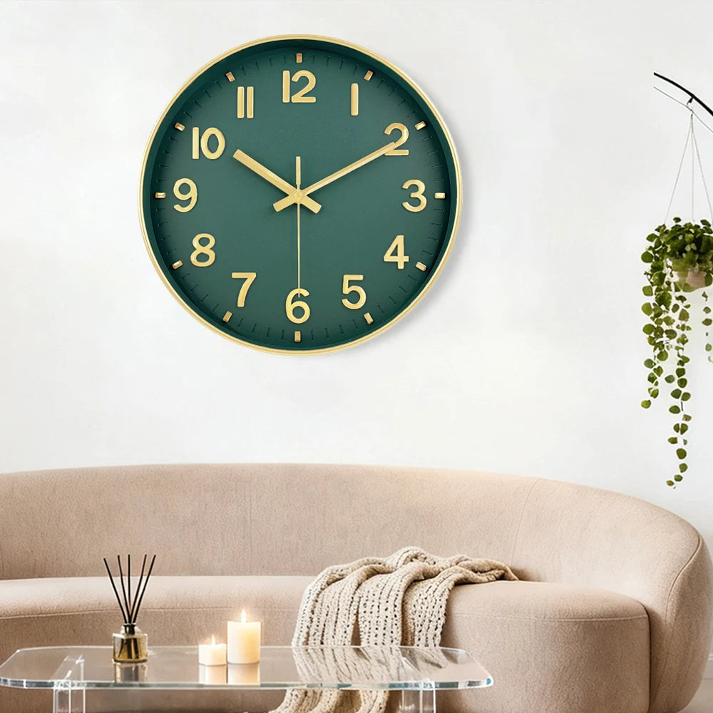 8/10/12 Inch Classic Quartz Wall Clock 3D Cubic Digital Clock Study Living Room Bedroom Modern Silent Analog Clock Home Decor