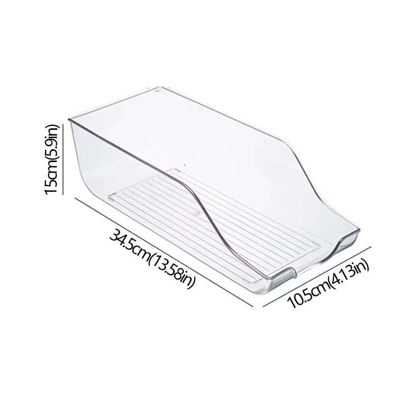 Refrigerator Organizer Bins Stackable Fridge Food Storage Box with Handle Clear Plastic Pantry Freezer Organizer Tool