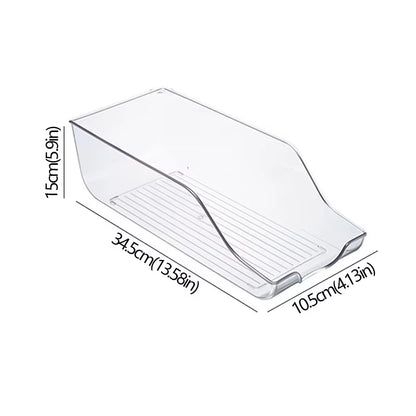 Refrigerator Organizer Bins Stackable Fridge Food Storage Box with Handle Clear Plastic Pantry Freezer Organizer Tool
