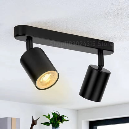 Dimmable Led GU10 Spotlight Clothing Store Background Wall Spotlight 7W 12W Trail Light Surface Mounted Ceiling Spotlight AC 220