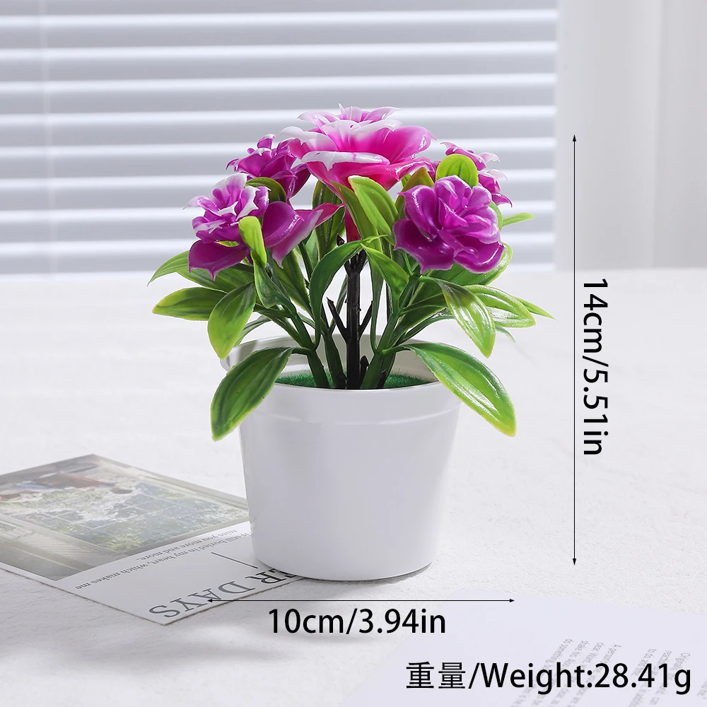 Artificial Plants Bonsai Simulated Tree Potted Fake Flowers Table Porch Potted Ornaments Home Wedding Decor Housewarming Gift