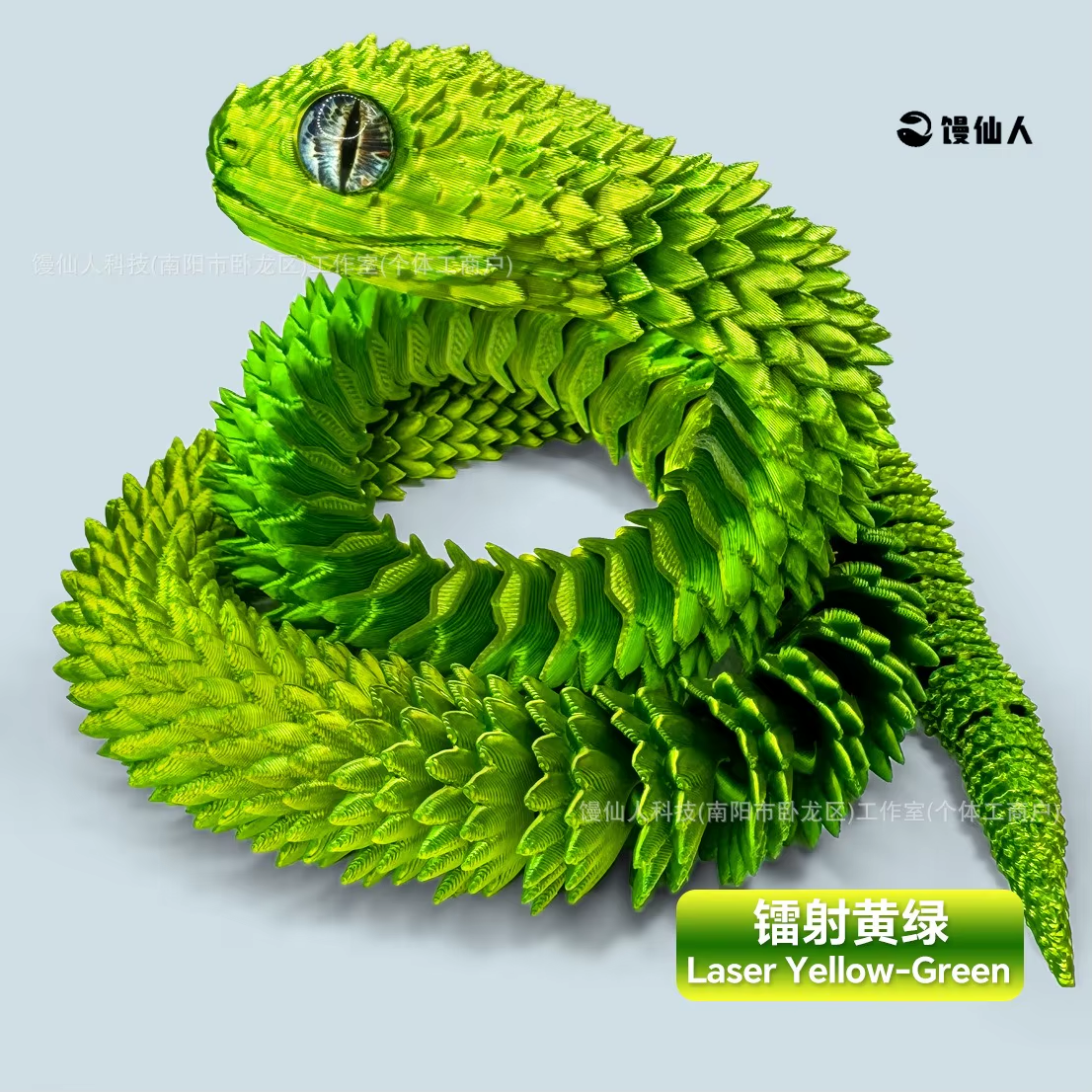 30/60/80Cm 3D Printed Luminous Snake Movable Joint Simulation Snake Action Figures Home Office Desktop Ornament Birthday Gifts