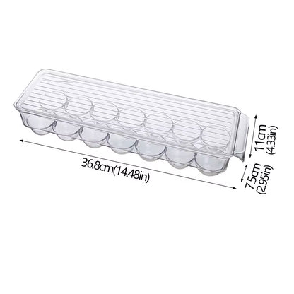 Refrigerator Organizer Bins Stackable Fridge Food Storage Box with Handle Clear Plastic Pantry Freezer Organizer Tool