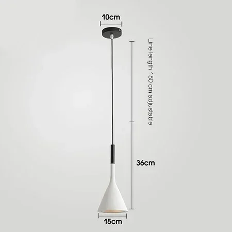 Modern LED Pendant Light in Black and White E27 Bedroom Table Dining Room Hanging Light Lampshade Home Cabinet Suitable For