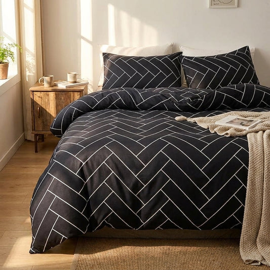 Queen Size Duvet Cover styled on a bed